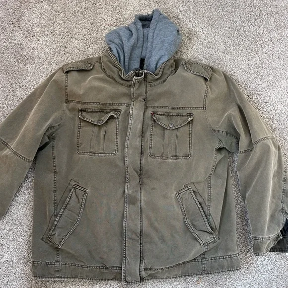 Levi’s military inspired utility work coat. Heavyweight. Canvas with Sherpa. XXL - Picture 2 of 16
